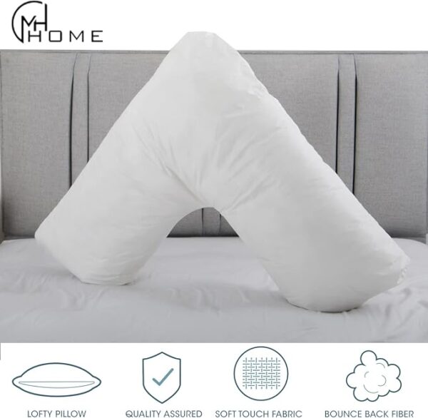 Hollow Fibre V Shape Pillow - Image 2