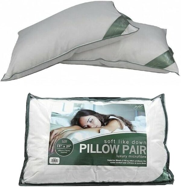 Microfibre/ Down Fill Pillow Pair