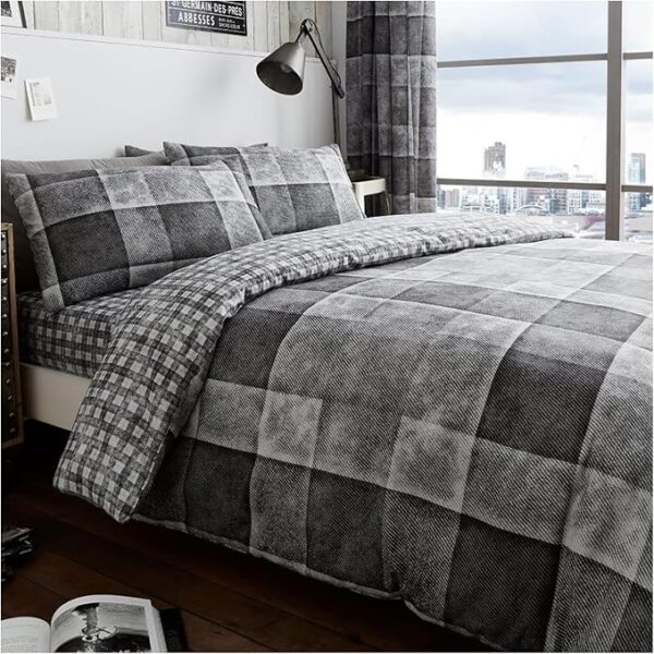 Denim Check Duvet Cover Set - Image 3