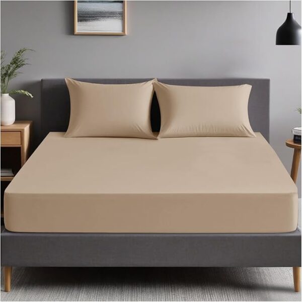 Silver Plain Deluxe Fitted Sheet - Image 13