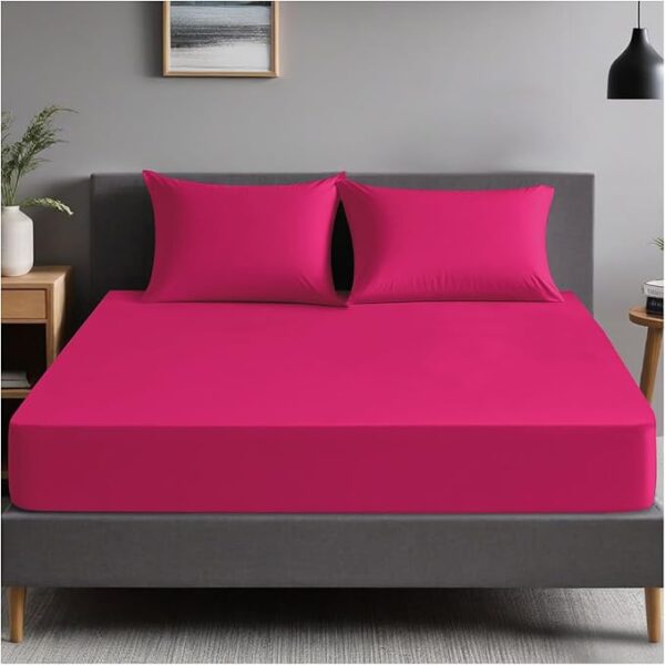 Silver Plain Deluxe Fitted Sheet - Image 8