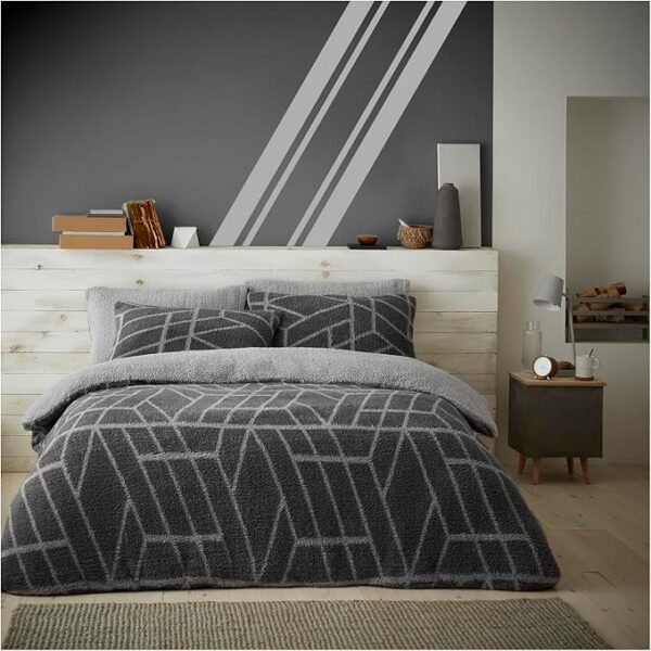 Yellow Ely Geo Teddy Duvet Cover Set - Image 5