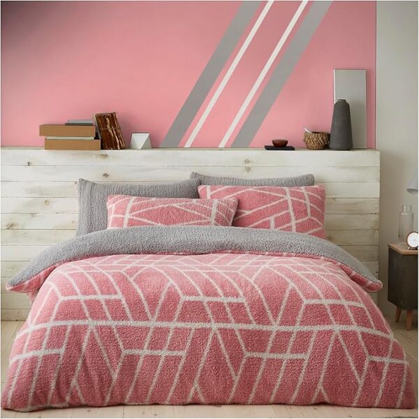 Yellow Ely Geo Teddy Duvet Cover Set - Image 3