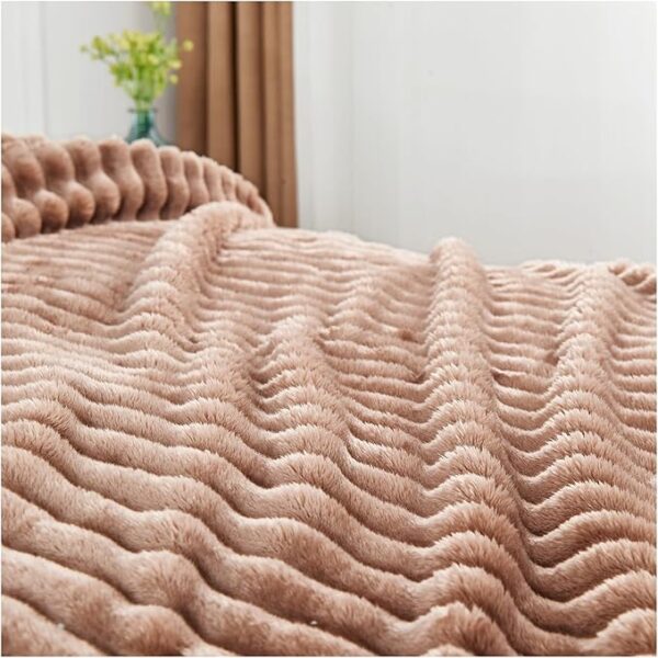 BEIGE OSUM RIBBED THROW - Image 6